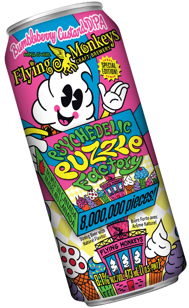 Psychedelic Puzzle Factory Bumbleberry Custard DIPA | Flying